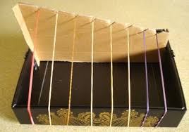 Kids Crafts How To Make An Elastic Band Harp Homemade Instruments Crafts For Kids Harp