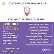 Además podes estar informado ante interrupciones de servicio. Se Anuncian Obras De Edesur Y Un Corte Programado De Luz