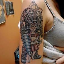 Bioshock Big Daddy And Little Sister Tattoo Tattoo Bioshock Littlesister Daddy Tattoos Tattoos Geek Tattoo