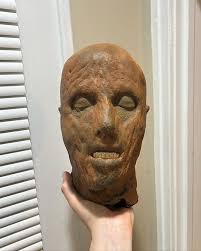 Friday the 13th : Part Two, Pamela Voorhees Severed head. Cast by Jason  Farrell, scanned from the hero prop, painted and haired by myself. #fx  #fridaythe13th #jasonvoorhees #pamelavoorhees #horrormovies #horrorprop  #horror #betsypalmer