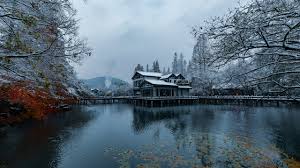 Get 5 videos every month with our latest video subscription — including access to every hd and 4k clip in our library. Wallpaper Beautiful Snow Scenery Hangzhou Park Lake Trees House Winter 5120x2880 Uhd 5k Picture Image