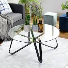 Having the elegant looking round glass coffee tables in the home is a luxury in itself. Round Glass Coffee Table Tempered Glass Top End Side Table Living Room Furniture 787894494541 Ebay