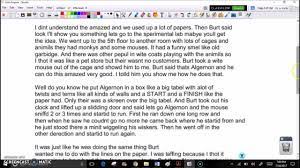 Enotes plot summaries cover all the significant action of flowers for algernon. Flowers For Algernon Progress Reports 1 6 Audio Youtube