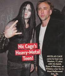 He is a metal rock musician and an actor just like his. Nicolas Cage S Son S Black Metal Band Is In Nyc Tour Dates