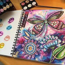 Stunning Page By Dreams Colors Using Their Chameleon Pens Adultcolouring Adultcoloring Colouringbook Coloringb Chameleon Art Marker Art Art Journal Pages