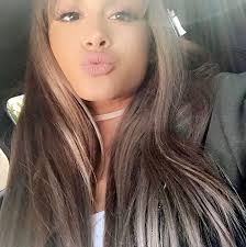 Ariana grande long straight hairstyle. Ariana Grande Wears Dyed Hair Extensions And Ponytail Teen Vogue