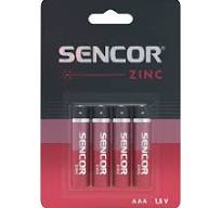 Zinc-carbon battery AAA | SBA R03 4BP AAA | Sencor.com