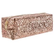 Rose Gold Glitter Pencil Pouch Pencil Pouch Rose Gold Purse Rose Gold