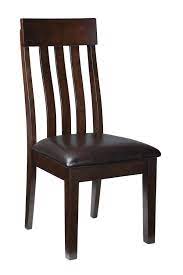haddigan slat back dining upholstered side chair w lumbar support by signature design by ashley at marlo f side chairs dining side chairs brown dining chairs