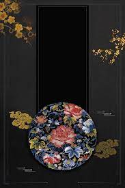 傳聞中式刺繡祥雲 和柄壁紙 中国の工芸品 刺繍図案