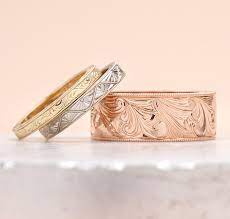 Hand Engraved Wedding Bands For Men And Women Hand Engraved Jewelry Hand Engraved Wedding Band Engraved Jewelry
