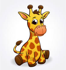 Clipart image of a cartoon baby giraffe. Cartoon Baby Giraffe Vector Images Over 5 400