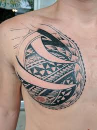 Tribal tattoo on chest and left half sleeve. Polynesian Tribal Tattoo Chest Part Completed Done By Matt At Untamed Art In Moscow Id Tattoos