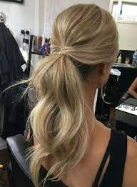 Hair Updos Messy Pony Tails 59 Ideas Hair Updosformediumlengthhair Guest Hair Hair Styles Wedding Hair Trends