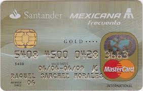 Tarjeta De Banco Mexicana Frecuenta Banco Santander Mexico Col Me Mc 0052 Credit Card App Credit Card Design Visiting Cards