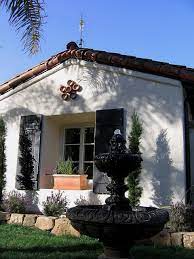 Side yard reason for waterfall/fountain: A Spanish Style Fountain In A Santa Barbara Garden Mediterranean Exterior Santa Barbara By Santa Barbara Home Design Houzz