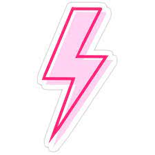 Pink And Red Lightning Bolt Sticker By Flinning In 2021 Preppy Stickers Aesthetic Stickers Cute Stickers