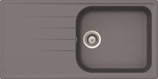 Evier A Encastrer 1 Bac Avec Egouttoir Quartz Et Resine Gris Viola 100l Leroy Merlin