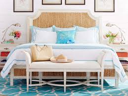 While natural textures like raffia, rattan, and wicker, which adorn accent pieces, ground the collection. Stanley Furniture Collection Coastal Style Bedroom Beach House Furniture Beach Style Bedroom