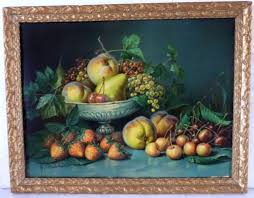 2 Chromos Anciennes Signees G Falchetti Nature Morte Aux Fruits Bilder