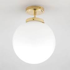 Consider a single pendant for a minimalist look or cluster together two or more fixtures to achieve a full lighting experience in the bathroom. Hyde Globe Bathroom Ceiling Light Ip44 Semi Flush Lampsy