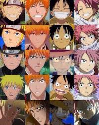 Naruto Bleach One Piece Fairy Tail Naruto Ichigo Monkey D Luffy Natsu Dragneel Anime Anime Crossover Otaku Anime