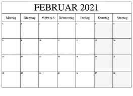 Kostenloser jahreskalender für das jahr 2021 zum ausdrucken (pdf), inklusive brückentage. Kostenlos Druckbar Februar 2021 Kalender Zum Ausdrucken Pdf Excel Word