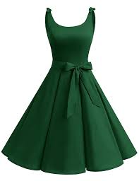 1950 S Bowknot Vintage Retro Polka Dot Rockabilly Swing Dress Green Cz12hav4cid Rockabilly Dress Casual Party Dresses Rockabilly Swing Dress