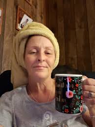 Enjoying a nice cup of coffee Last Saturday.