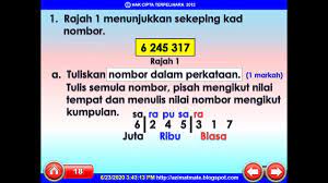 Salina binti mohd yusoff moe. Tahun 1 Tahun 6 Menulis Dalam Perkataan Dan Nilai Digit Youtube