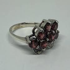 Silver Garnet And Marcasite Ring Size 5 Etsy In 2020 Garnet Ring Vintage Garnet Ring Silver Handmade Gold Jewellery