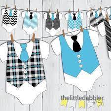 Printable Little Man Onesie Baby Shower Banner Blue Black Etsy Baby Shower Onesie Baby Shower Banner Baby Shower
