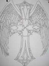 Large angel wings carrying the celtic cross carved on back. Celtic Cross With Angel Wings By Xshadowraidenx On Deviantart