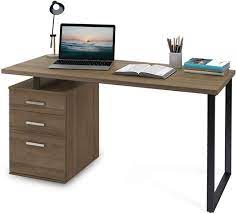 Quickly navigate to files without cluttering your desktop. Amazon Com Devaise Computer Desk With Drawer 55 Inch Home Office Desk With Reversible File Cabinet Gray Oak Home Kitchen