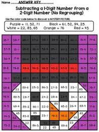 Winter Mystery Pictures 2nd Grade Math Review Packet In 2020 2nd Grade Math Math Review Math