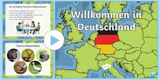 Split into east germany and west germany after world war ii and reunited in 1990. Willkommen In Deutschland Powerpoint Teacher Made