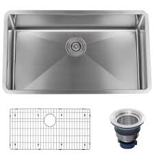 Double kitchen sink plumbing with dishwasher kitchen sink via rjdhcartedecriserca.info. Miseno Mno163018sr 16 Gauge Stainless Steel 30 Undermount Single Basin Kitchen Sink Drain Assembly And Fitted Basin Rack Included Free Miseno Com