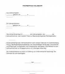 Vollmacht für die bank vordruck. Postmortale Vollmacht Muster Vorlage Word Und Pdf
