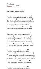 Actualidades Josefinas Letra Y Acordes Del Canto Tu Mirada