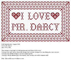 The pattern is so beautiful. I Love Mr Darcy Kincavel Krosses