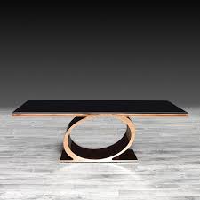 The metallic rose gold finish, trend 2019/2020, gives shine to moka, in a play of reflections of light always different. Rose Gold Coffee Table Onyx