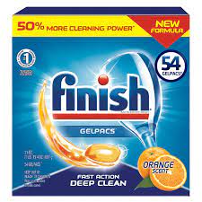 Finish quantum tackles whatever you throw at it. Finish All In 1 Gelpacs Orange 54ct Dishwasher Detergent Tablets Walmart Com Walmart Com