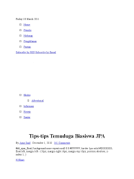 Tips Tips Temuduga Biasiswa Jpa Home Penulis Hubungi Pengiklanan Pautan Subscribe By Rss Subscribe By Email Pdf