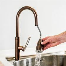 This faucet is beautiful structurally but i can't recommend it. Shop Rauma Brushed Bronze Single Hole Kitchen Faucet At Fontanashowers Com