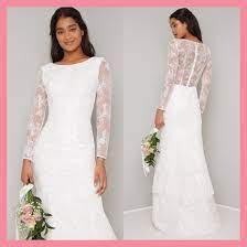 Customer reviews (127)high neck lace wedding dresses. Shop Chi Chi London 2019 Ss Crew Neck Long Sleeves Long Lace Wedding Dresses By Syvan Buyma