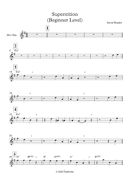 Watch the music video and discover trivia about this classic pop song now. Saxofon Musiknoten Superstition Anfanger Alt Sax Stevie Wonder