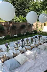 Backyard parties are the things my dreams are made of. Sarah S Baby Shower We Are Twinset Backyard Dinner Party Garden Picnic Picnic Birthday Party