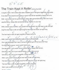 The Train Kept Rollin Johnny Burnette Guitar Chord Chart Guitar Chord Chart Guitar Chords Guitar Lessons