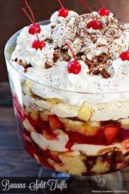 Banana Split Trifle Recipe Recipe Trifle Recipe Banana Split Dessert Trifle Desserts