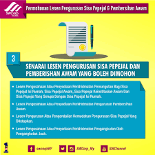 Sakawi, z., abd rahman, a., & ayup, s. Infografik Berkaitan Permohonan Lesen Pengurusan Sisa Pepejal Dan Pembersihan Awam Sebarang Pertanyaan Boleh Hubungi Nombor Yang Tertera Asingkan Indahkanmalaysia Bless Lesensisapepejal Swcorp Noh Omar Tsnonline Halimah Mohamed Sadique Ksu Kpkt